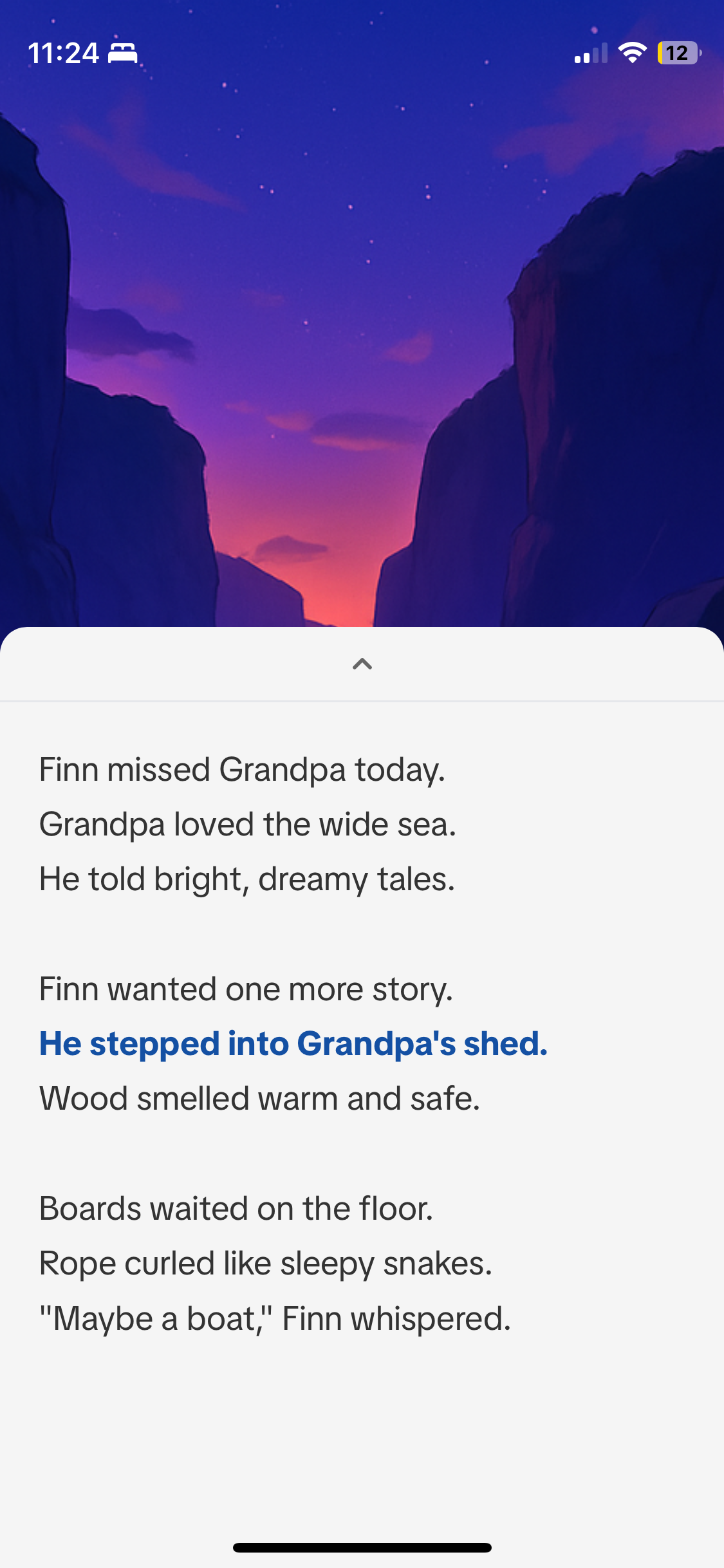 Full page view with narration